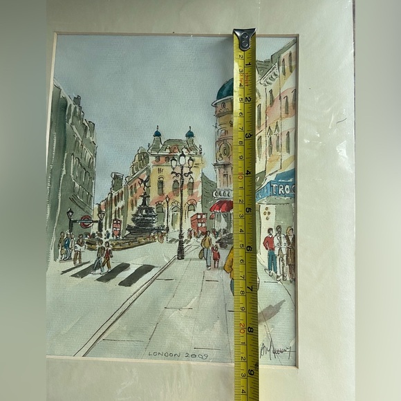 Original Watercolor Painting Piccadilly Coventry Street London 2009 Anne Murray - Picture 3 of 9
